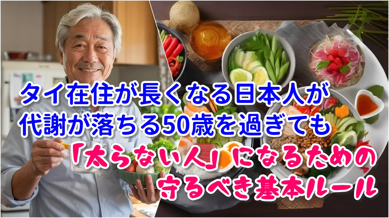 タイ在住の日本人が代謝が落ちる50歳を過ぎても「太らない人」になるためのルール