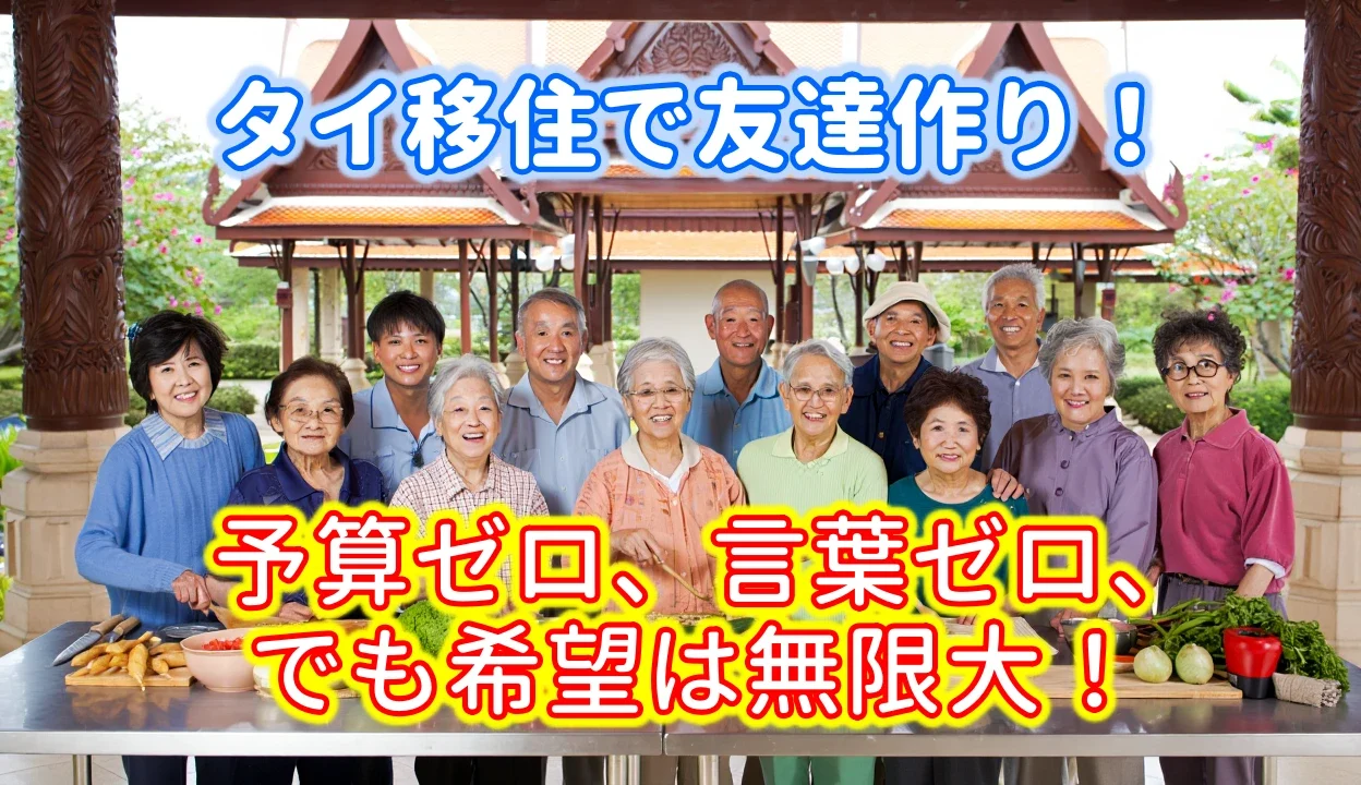 諦めるのはもったいない。タイ移住で友達作り！ 予算ゼロ、言葉ゼロ、でも希望は無限大！