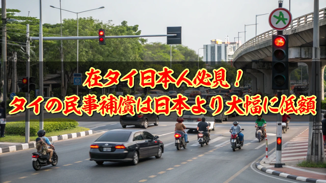 在タイ日本人必見！タイの民事補償は日本より大幅に低額