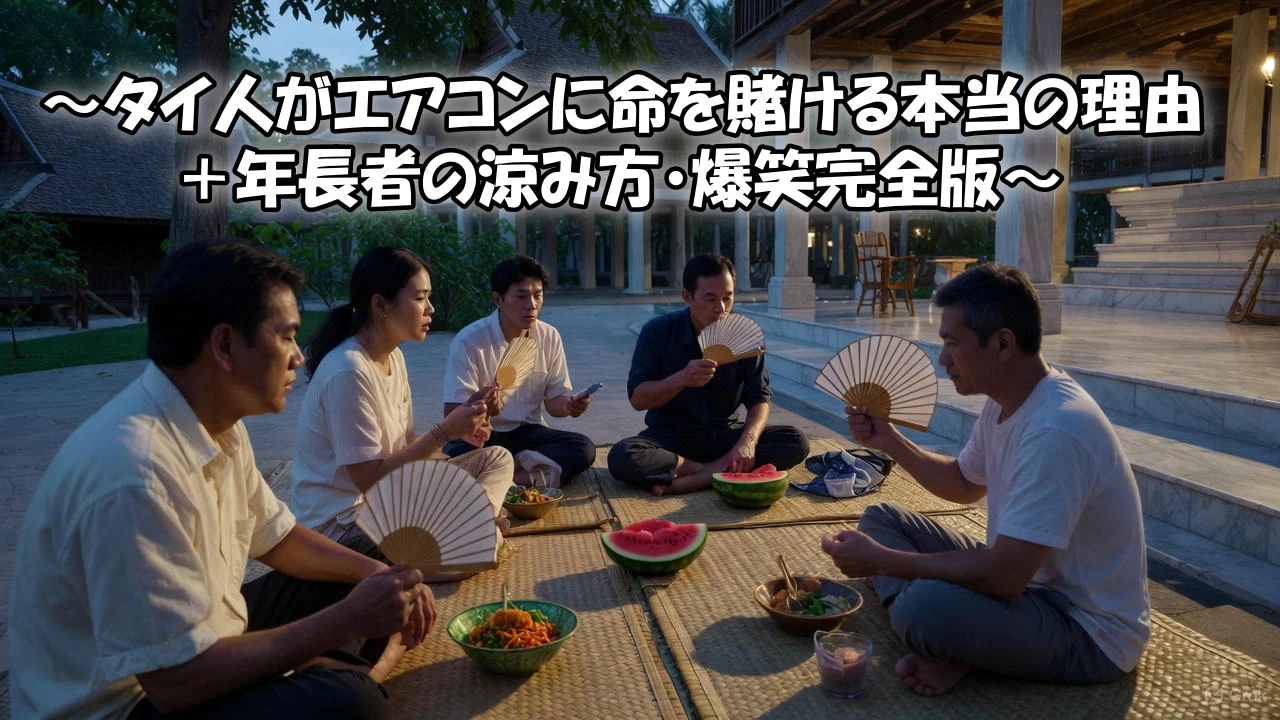 ～タイ人がエアコンに命を賭ける本当の理由＋年長者の涼み方・爆笑完全版～